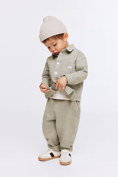 Брюки-джоггеры из хлопкового холста- Заказать в России