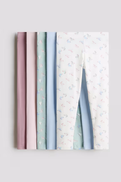 Пакет из 5 леггинсов из хлопка- Заказать в России