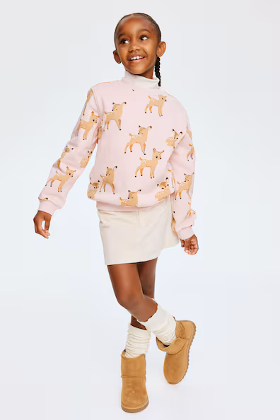 Толстовка с принтом и флисовой подкладкой