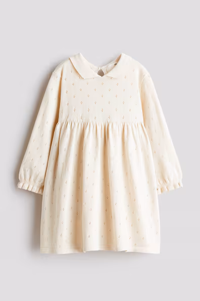 Платье с воротником из прозрачной вязаной ткани