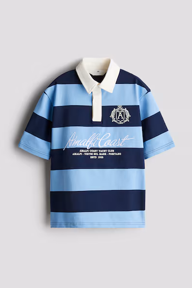 Поло с текстовым мотивом- Заказать в России