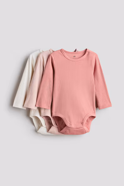 Пачка из 3 в рубчик боди- Заказать в России