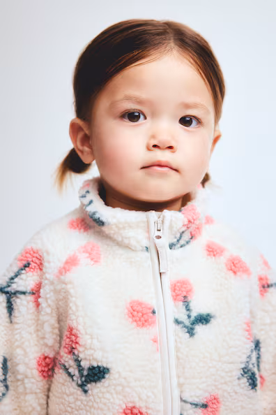 Плюшевое пальто с узором- Заказать в России