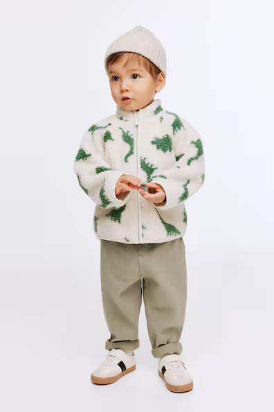 Плюшевое пальто с узором- Заказать в России