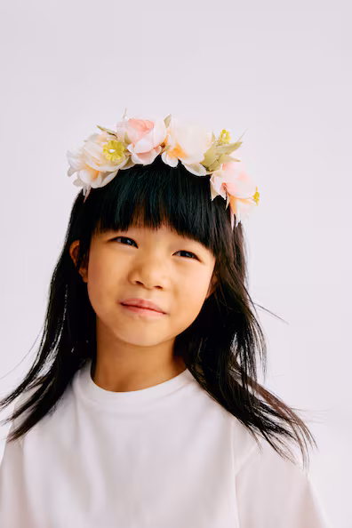 Ободок с цветочными аппликациями- Заказать в России