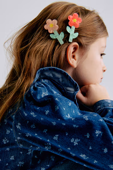 Набор из 2 заколок для волос с аппликациями- Заказать в России