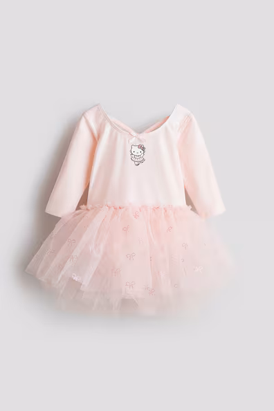 Танцевальный майо с юбкой из фатина