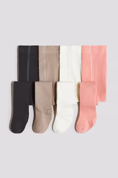 Набор из 4 колготок из тонкой вязаной ткани- Заказать в России