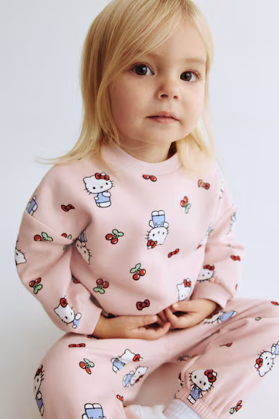 Комплект из 2 предметов из футера с принтом- Заказать в России