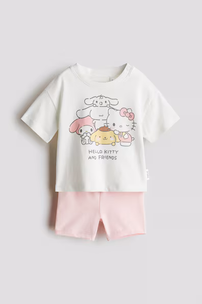 Комплект из 2 штук из хлопка с принтом- Заказать в России