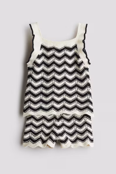 Набор из 2-х изделий из перфорированного хлопка- Заказать в России