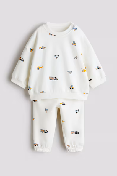 Комплект из 2 предметов из футера с принтом- Заказать в России