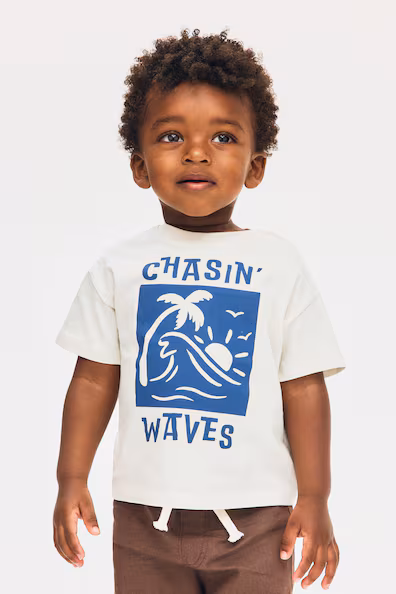 Футболка с принтом из хлопка