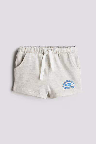 Шорты из хлопкового трикотажа с принтом- Заказать в России