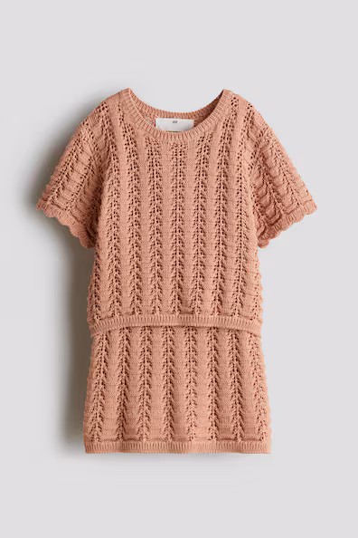 Комплект из 2 предметов из трикотажа с точечным узором- Заказать в России