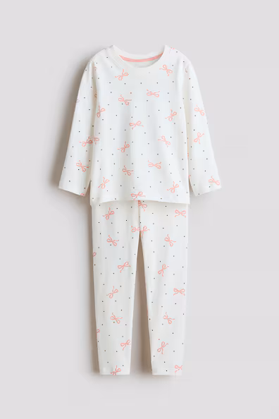 Пижама из хлопка с принтом
