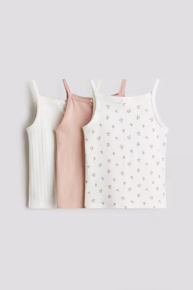 Пакет из 3 топов на бретельках из хлопка