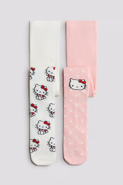 Пакет из 2 колготок из ткани с жаккардовым узором