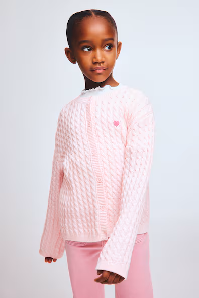 Кардиган из трикотажа с рельефным узором- Заказать в России