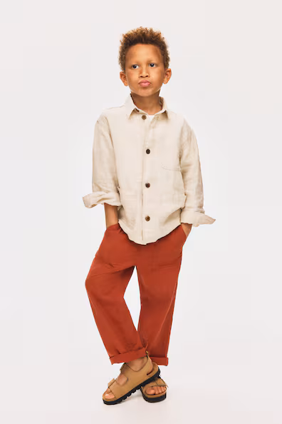 Брюки из льняной смеси- Заказать в России