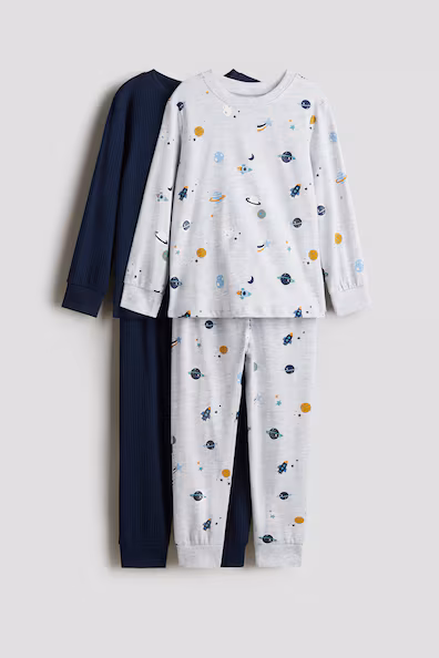 Набор из 2 пижам из хлопка с принтами