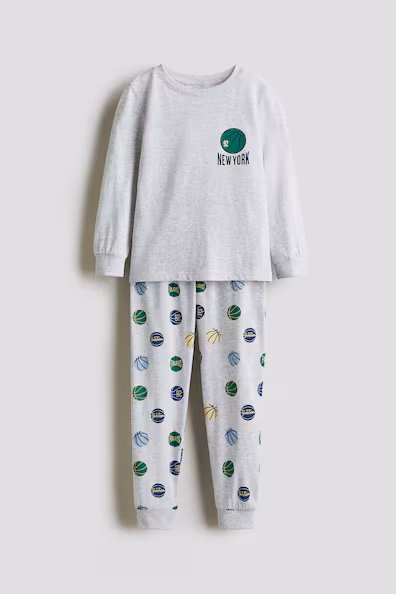 Пижама из хлопкового джерси с рисунком