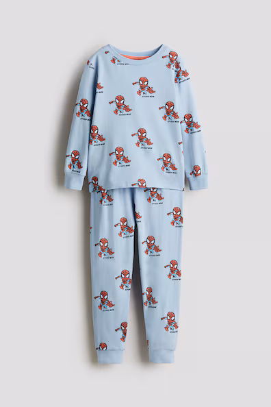 Пижама с рисунком из хлопкового джерси