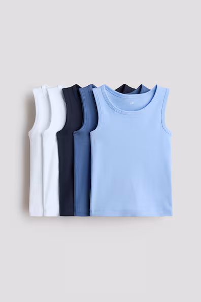 Набор из 5 топов без рукавов из хлопка- Заказать в России