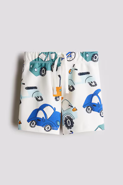 Шорты из толстовочной ткани с принтом- Заказать в России