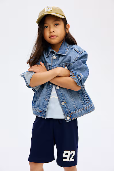 Шорты из толстого трикотажа с принтом H&M- Заказать в России