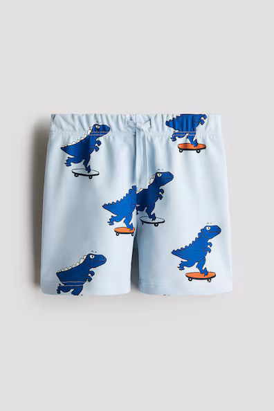 Шорты из хлопкового трикотажа с принтом- Заказать в России