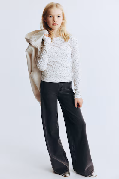 Широкие брюки в джинсовом стиле- Заказать в России