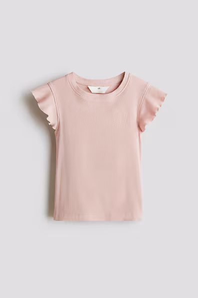 Водолазка в рубчик с рюшами на рукавах H&M- Заказать в России