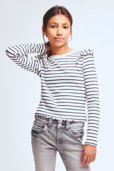 Свитер из хлопка с оборками- Заказать в России