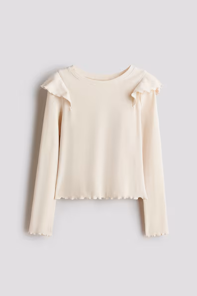 Свитер из хлопка с оборками- Заказать в России