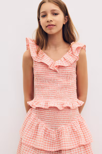 Комплект из 2 предметов из хлопка с оборками- Заказать в России