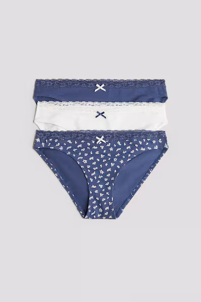 Пачка из 3-х хлопковых трусов- Заказать в России