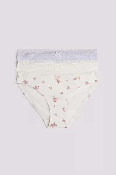 Пачка из 3-х хлопковых трусов- Заказать в России