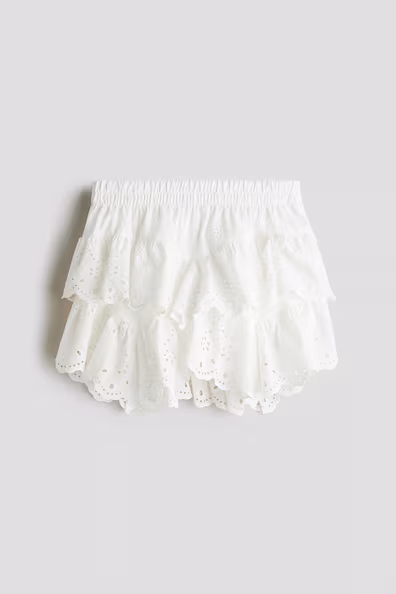 Юбка из хлопка с английской вышивкой