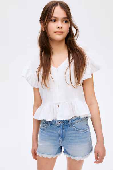 Джинсовые шорты из хлопка