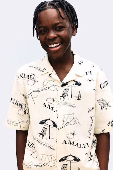 Рубашка курортного стиля из хлопка- Заказать в России