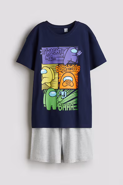 Пижама в полоску из хлопка