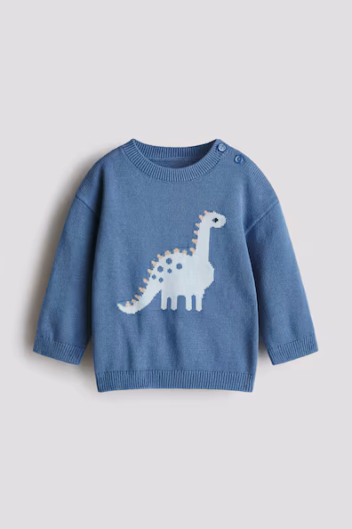 Свитер из жаккардовой хлопковой ткани- Заказать в России