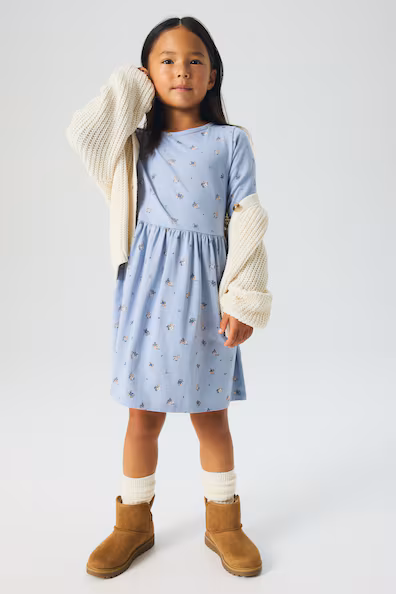 Платье из хлопка с принтом- Заказать в России