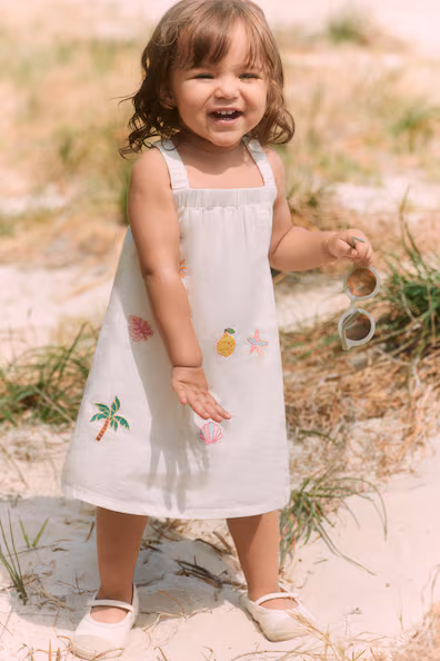 Платье из льняной смеси H&M