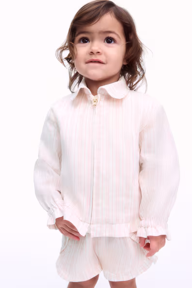 Рубашка-пиджак из смеси льна с оборками- Заказать в России