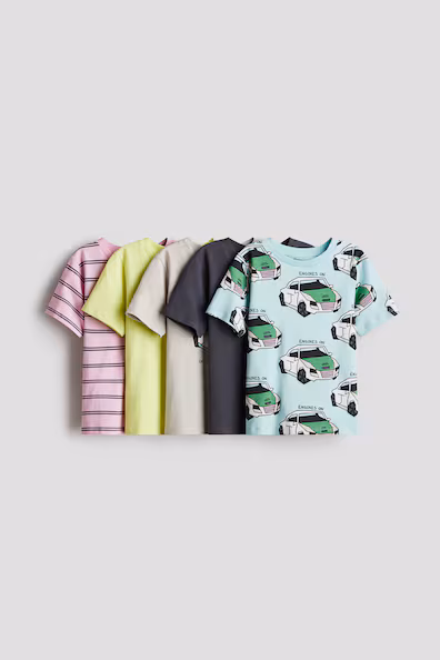 H&M Набор из 5 футболок в джерси