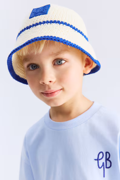 H&M Ведрообразная шляпа из хлопка с вязаным узором