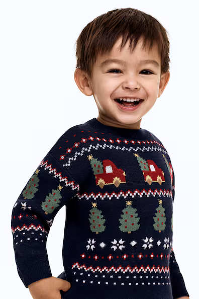 Свитер из хлопкового жаккарда- Заказать в России