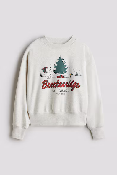 Свитшот оверсайз с принтом